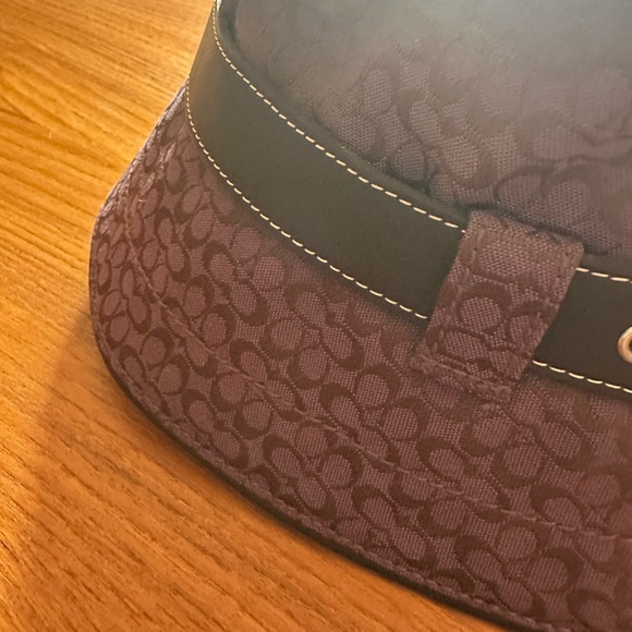 Authentic Coach Bucket Hat NWOT Purple/Brown Mini C - Picture 4 of 4